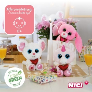 Plusat Unicorn Wubby Wub NICI 15cm, cu ochi stralucitori, editie Love - Img 5