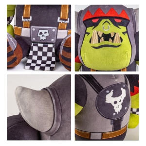 Plush Goff Ork Boy Club Mocchi Mocchi, 33 cm, jucarie moale, oficial Warhammer 40K - Img 4