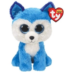 Plush Husky TY 36310 - Beanie Boos, 15 cm, Culoare Albastra