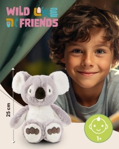 Plush Koala NICI Barry 25cm - gri, plus moale, cadou perfect - Img 2