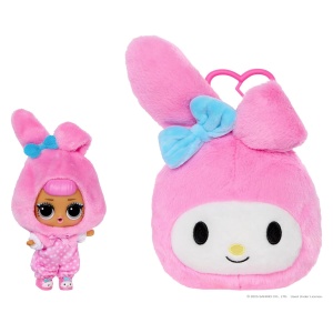 Plush reversibil L.O.L. Surprise Loves Hello Kitty cu 5 surprize si breloc - Img 4