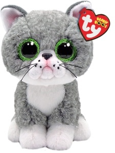 Plush Ty Fergus Beanie Boo Jucarie de plus gri, moale si colectibila