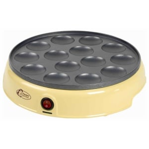 Poffertjes Maker Bestron APFM700SD, 800W, Culoare Galbena, Design Retro