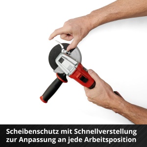 Polizor unghiular cu acumulator profesional Einhell AXXIO 18/125 Q Li-Solo Power X-Change (18 V, 700 W, O disc 125 mm, adancime de taiere 33 mm, fara perii, canelura de fixare rapida, fara roata de taiere, fara baterie) - Img 7