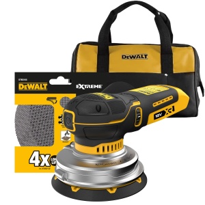 Polizor unghiular DEWALT DCW211KN-XJ, 18V, 125mm, cu geanta si discuri de slefuire