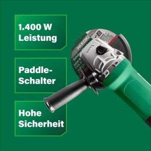 Polizor unghiular HiKOKI G13SE3, 125 mm, 1400 W, cu maner lateral - Img 2
