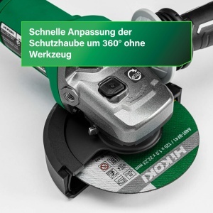 Polizor unghiular HiKOKI G1813DVEW4Z, 18V, 125 mm, motor fara perii - Img 7
