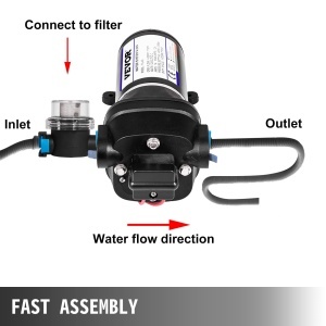 Pompa de apa VEVOR FL-40 12V 17Lmin cu protectie termica si design compact - Img 7