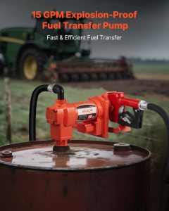 Pompa de transfer combustibil VEVOR KEX-16AC-T02, 57Lmin, 0.5CP, Gusseisen - Img 2