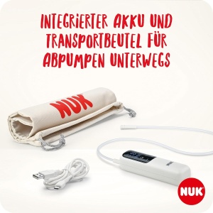 Pompa electrica de san NUK Soft Easy, cu accesorii din silicon, compacta si silentioasa - Img 5