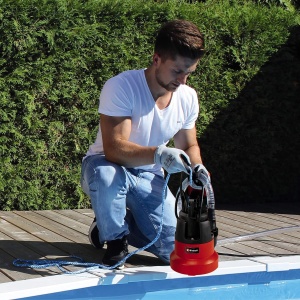 Pompa submersibila Einhell GC-SP 3580 LL (350 W, 8.000 litri pe ora, aspiratie superficiala de pana la 1 mm, pornire a pompei de la 8 mm, supapa de retinere integrata) - Img 2