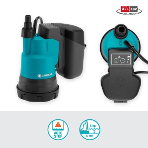 Pompa submersibila Gardena 20002 18V P4A, 2000 lh, 2 bar, fara acumulator - Img 9