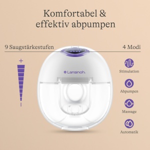 Pompita electrica pentru san Lansinoh, portabila, 180 ml, acumulator reincarcabil - Img 6