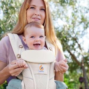 Portbebe Ergobaby Omni Breeze, 4 pozitii, 0-20kg, Natural Bej - Img 9