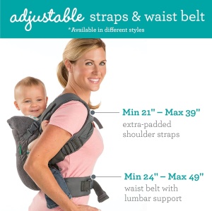Portbebe Ergonomic Infantino Flip Advanced 4-in-1, 3,6-14,5 kg, Gri - Img 3