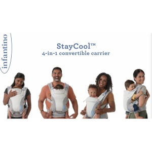 Portbebe Infantino StayCool 4-in-1, Ergonomic, 3,6-18,1 kg, Gri - Img 7