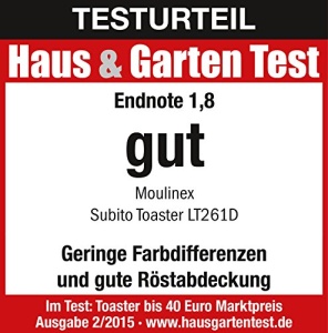 Prajitor de paine Moulinex LT261D, 850W, 6 trepte rumenire, rosunegru - Img 6