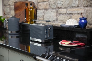 Prajitor de paine Russell Hobbs [pentru 2 felii] Inspire Grey cu structura lucioasa de inalta calitate (fante foarte largi pentru paine prajita, inclusiv accesoriu pentru chifle, 6 niveluri de rumenire + functie de dezghetare si reincalzire) 24373-56 - Img 2