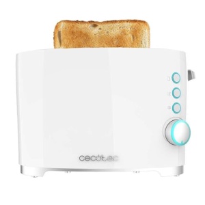 Prajitor de paine vertical Cecotec Toast & Button Double W, 650W, Slot dublu lat pentru 2 paine prajite, Curatare usoara, Oprire automata si functie pop-up, Inclusiv clesti de indepartare, Tava pentru firimituri - Img 2