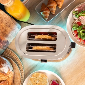 Prajitor de paine vertical din otel inoxidabil Cecotec cu dubluShort Slot Shine&Toast Double. 850W, capacitate pentru 2 felii, fante largi de 3,8 cm, inel usor, 7 niveluri de prajire, bare superioare - Img 6