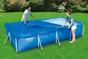 Prelata Bestway PE 410 x 226 cm, albastra, patrata - Img 2