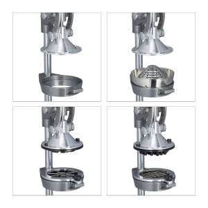 Presa de fructe manuala Relaxdays 3in1, inox, 47,5x17,5x40,5 cm - Img 7
