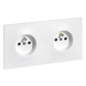 Priza dubla Legrand Neptune, 16A, 3680W, alba