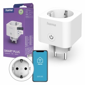 Priza inteligenta Hama WLAN Matter 3680W Control prin aplicatie si voce Alb