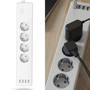 Priza Inteligenta WLAN Hama cu 4 Porturi USB, Control Individual, Alb - Img 2