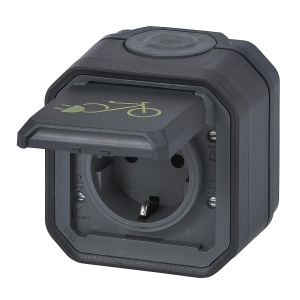 Priza Legrand Plexo 069784L IP44IP55 250V 16A Anthracit cu capac rabatabil - Img 2