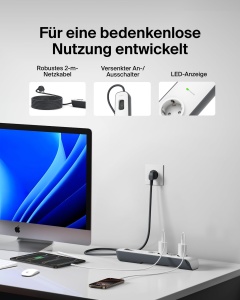 Priza multipla Belkin cu protectie la supratensiune, 4 iesiri, 525 Joule, cablu 2 m - Img 5