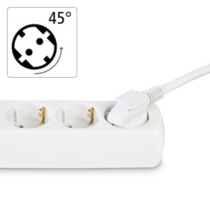 Priza multipla Hama 3-faceri, 1.4m, cu buton de economisire energie, alba - Img 5