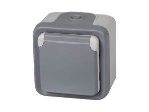 Priza waterproof Legrand 191504 Plexo, gri, IP55, 16 A - Img 1
