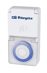 Programator de timp Orbegozo PG 10, 16 A, 3600 W, exterior, alb
