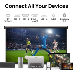 Proiector 4K HDR BenQ TK705i, 3000 ANSI Lumen, Bluetooth, Gri - Img 8