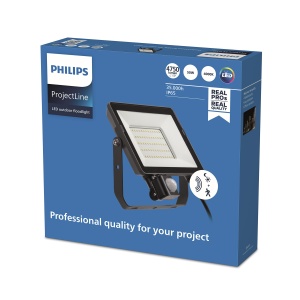 Proiector LED Philips ProjectLine 50W Negru cu Senzor IP65 - Img 2