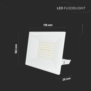 Proiector LED V-TAC E-SERIES 50W Alb, 4000 Lumen, IP65 - Img 7