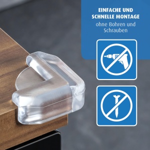Protectie colturi masa pentru copii Reer 4904 transparent set 4 bucati - Img 8
