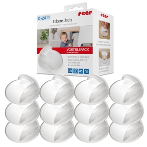 Protectie colturile mobilierului pentru copii reer, transparent, 12 bucati, PVC-free