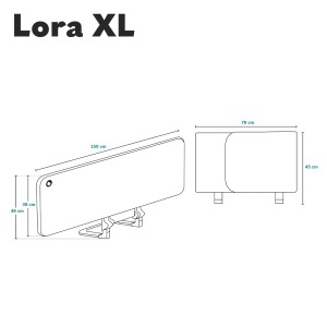 Protector de pat Lionelo Lora XL pentru copii, 150 cm lungime, 45 cm inaltime - Img 8