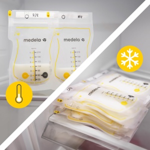 Pungi pentru lapte matern Medela Easy Pour, 210 ml, set 50 buc, design rezistent la scurgeri - Img 5