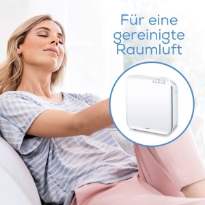 Purificator de aer Beurer LR 310, cu filtru HEPA H13, filtreaza praful de casa, parul animalelor de companie, mirosurile, precum si diverse bacterii si virusi, cu temporizator, pentru incaperi de pana la 54 m2 - Img 4