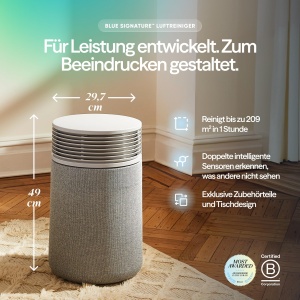 Purificator de aer Blueair Blue Signature Medium 86 m, ultra-silentios, tehnologie avansata - Img 2