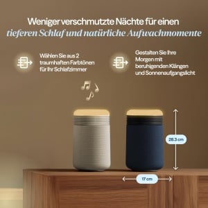 Purificator de aer Blueair Mini Restful, cu filtru HEPASilent, lumina trezire, bej - Img 3