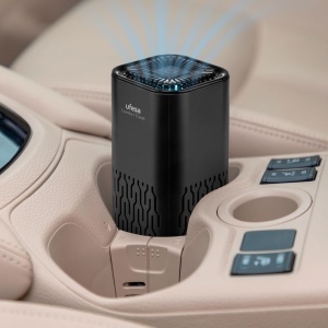Purificator de aer de calatorie Ufesa Comfort cu ioni negativi si carbune activ ultra-silentios 20 dB lumina de noapte USB consum redus 1W suprafata 1 - Img 3