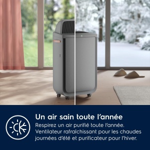 Purificator de aer Electrolux Pure Multi 700 EPU72571UG, 73 mp, HEPA, Functie ventilator, Gri deschis - Img 7