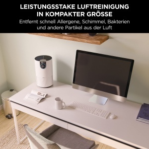 Purificator de aer Shark Compact HP100EU, HEPA, 60m, Alb - Img 4