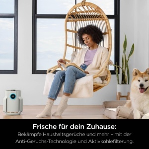 Purificator de aer Shark NeverChange HP072EU, 23 m, HEPA, compact, culoare Dove - Img 9