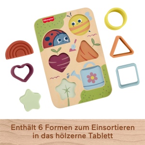 Puzzle din lemn Fisher-Price cu 6 forme din silicon pentru dezvoltarea motricitatii - Img 6