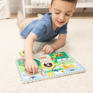 Puzzle din lemn pentru copii Melissa Doug, animale de companie, 8 piese, 2 ani - Img 5